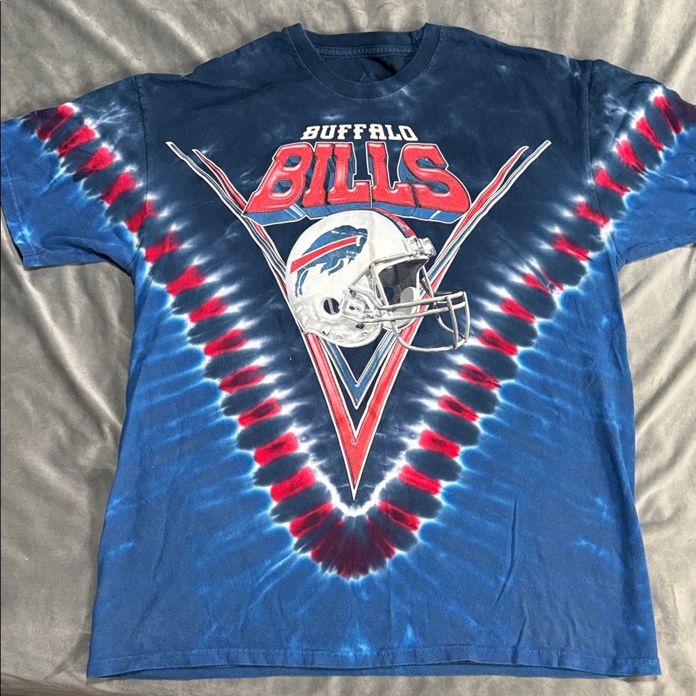Buffalo Bills Tie-Dye Tee - Blue & Red